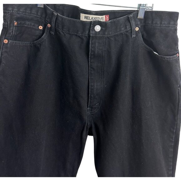 Levis Mens Relaxed Fit Black Denim Jeans Size 42 - Picture 7 of 14